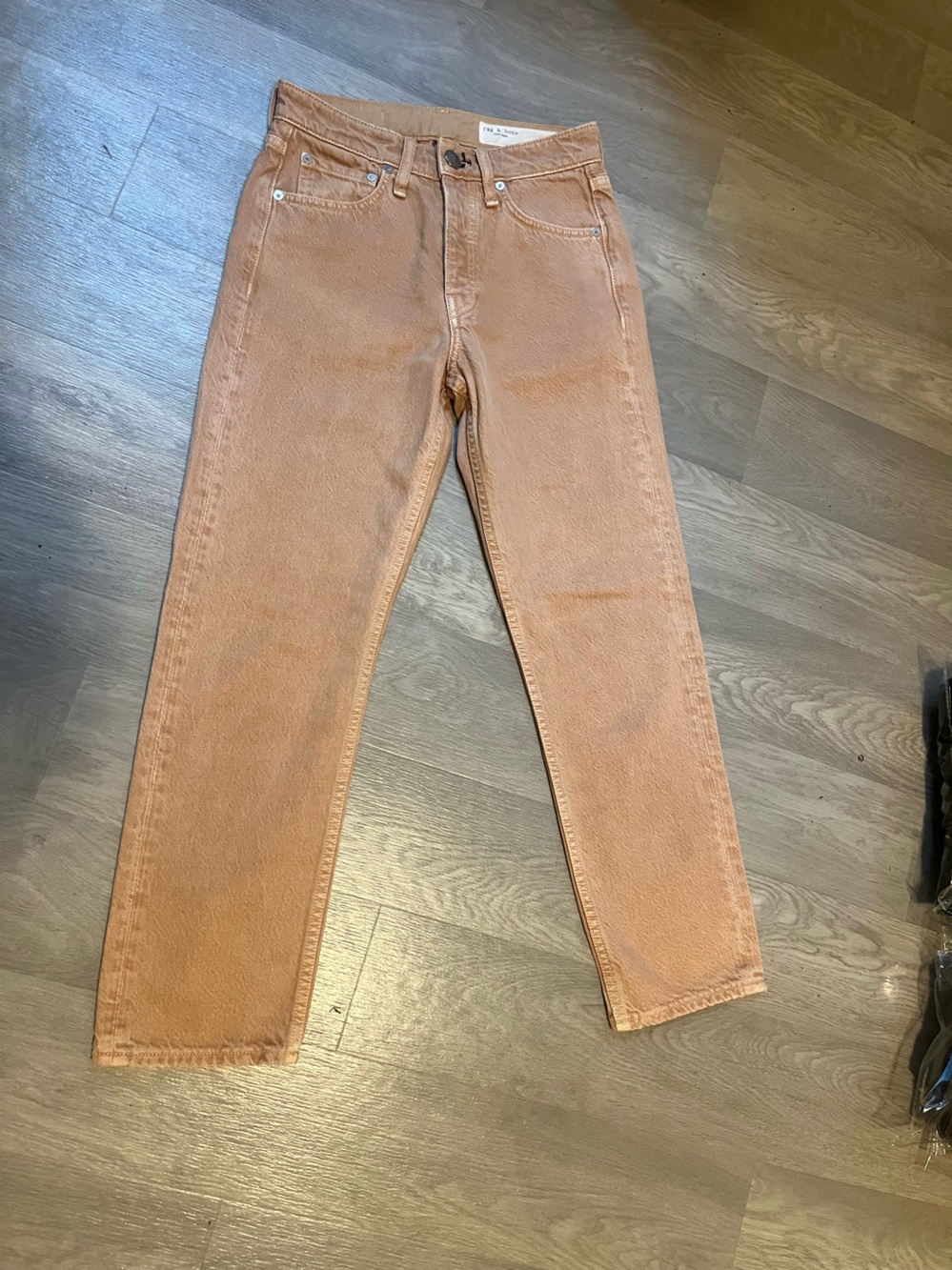 Rag & Bone Woman’s Maya High Rise  Slim Straight Jeans in Faded Rust - Unbranded